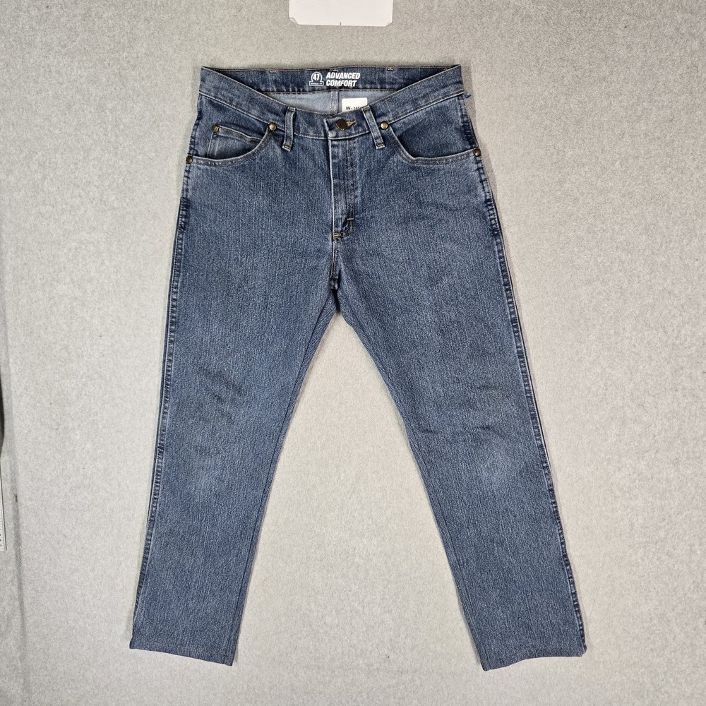 Wrangler Men Jeans 30X30 Blue Denim 47 Regular Advanced Comfort Stretch READ